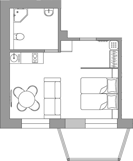 Продается 1-комн. квартира, 34.7 м²