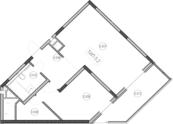 Студия, 26.5 м², 6/9 этаж, ЖК «ГК Сан Гарден Хотел&СПА»