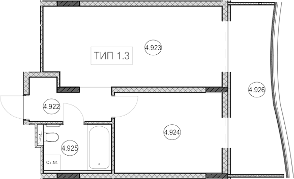 Студия, 27.2 м², 9/9 этаж, ЖК «ГК Сан Гарден Хотел&СПА»