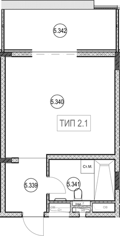 Студия, 30.8 м², 3/7 этаж, ЖК «ГК Сан Гарден Хотел&СПА»