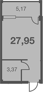 Студия, 22.78 м², 5/7 этаж, ЖК «Каравелла Португалии»