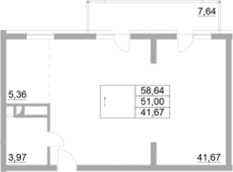 Объект, 51 м², 1/8 этаж, ЖК «Времена года. Бэст Торг»