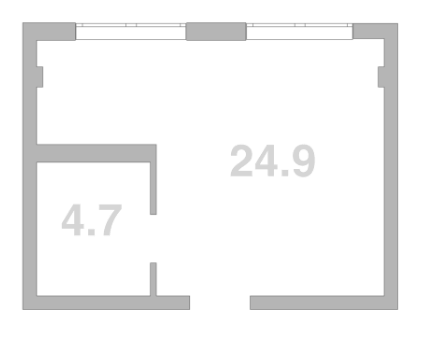 Объект, 29.6 м², 3/4 этаж, ЖК «Жемчужина Мысхако»