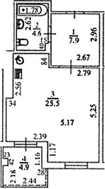 Студия, 38 м², 6/8 этаж, ЖК «Апарт-отель Вальсет»