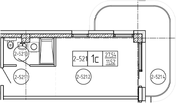 Продается 1-комн. квартира, 27.58 м²