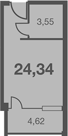 Студия, 19.72 м², 2/7 этаж, ЖК «Каравелла Португалии»