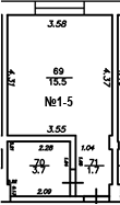 Студия, 20.9 м², 1/4 этаж, ЖК «The Manor»