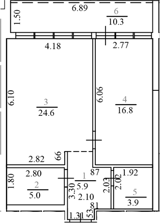 Продается 2-комн. квартира, 56.2 м²