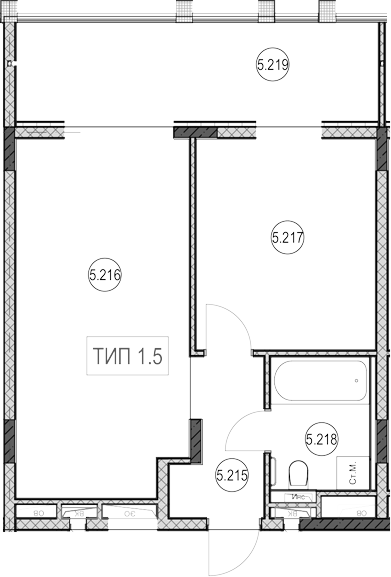 Продается 1-комн. квартира, 38.7 м²