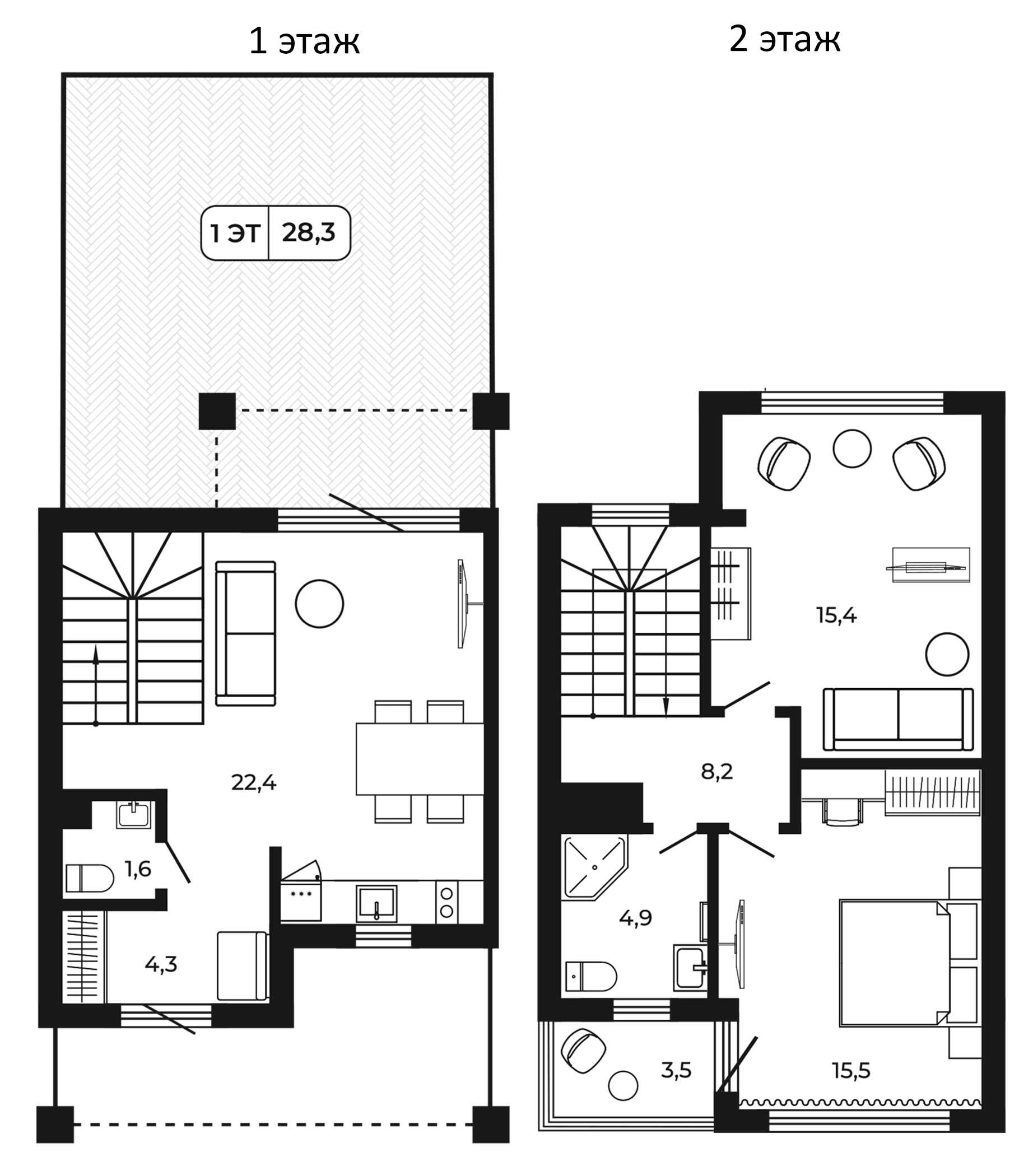 Таунхаус в «Загородный квартал Лесочи»