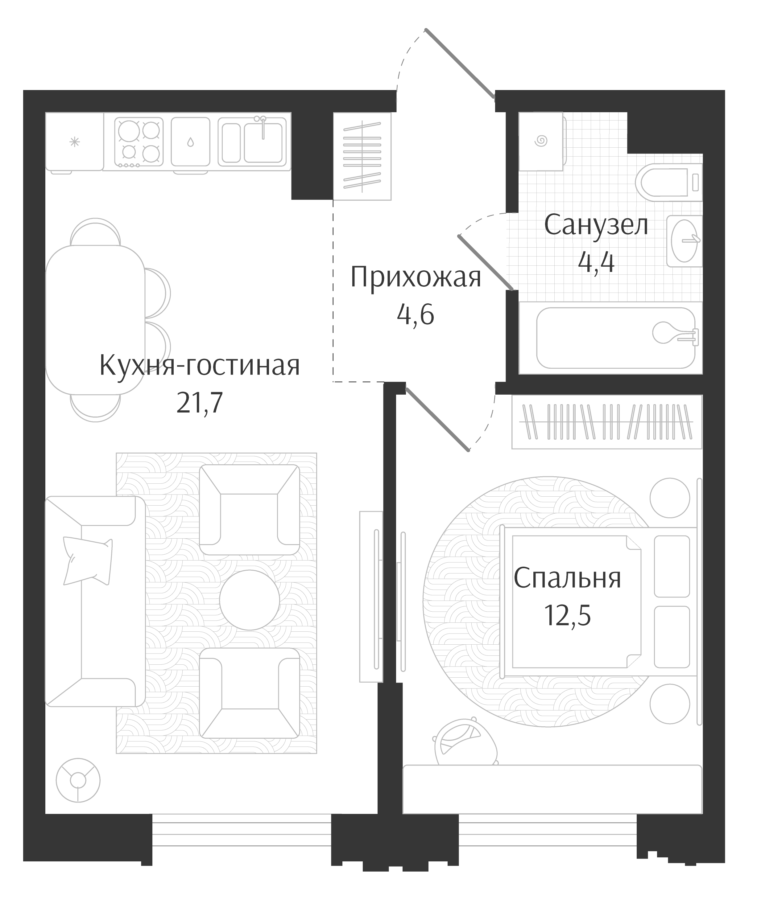 2-комн. Брют Резиденс