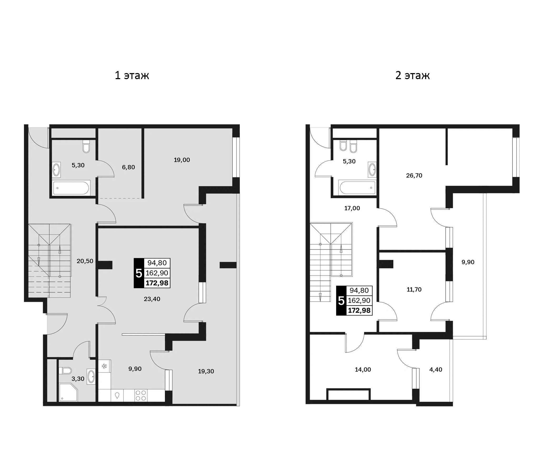4+ комнаты, 162.9 м², 11/12 этаж, ЖК «Аксис Патриот»