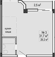 Продается 1-комн. квартира, 31.7 м²