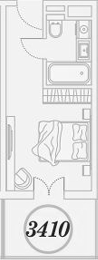 Студия, 26.3 м², 3/5 этаж, ЖК «ГК Сан Гарден Хотел&СПА»