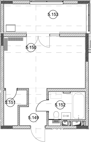 Студия, 28.6 м², 5/5 этаж, ЖК «Эден Ривьера»