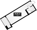 Студия, 29.6 м², 6/11 этаж, ЖК «Гостиничный комплекс GRAND Marine Garden 5»