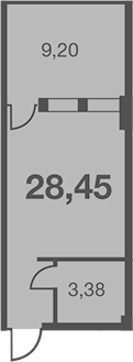 Студия, 19.25 м², 1/7 этаж, ЖК «Каравелла Португалии»