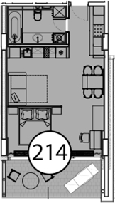 Студия, 54.8 м², 5/9 этаж, ЖК «Гостиничный комплекс Поляна Пик»