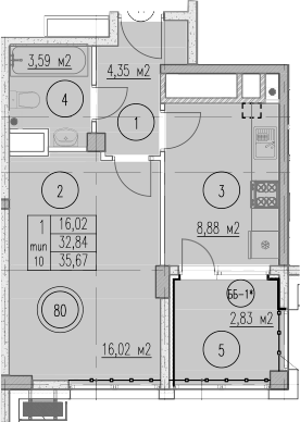 1-комн. Agoy Park Residence by Lavicon