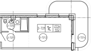 Продается 1-комн. квартира, 27.58 м²