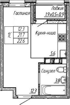 Студия, 21.7 м², 3/18 этаж, ЖК «Архитектор. ГК ЮгСтройИнвест»