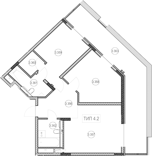 2-комн., 64.8 м², 3/9 этаж, ЖК «ГК Сан Гарден Хотел&СПА»