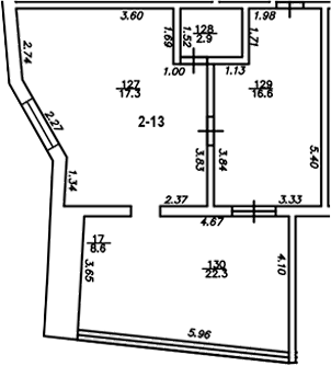 2-комн., 59.1 м², 2/4 этаж, ЖК «The Manor»