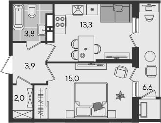 Продается 1-комн. квартира, 38 м²