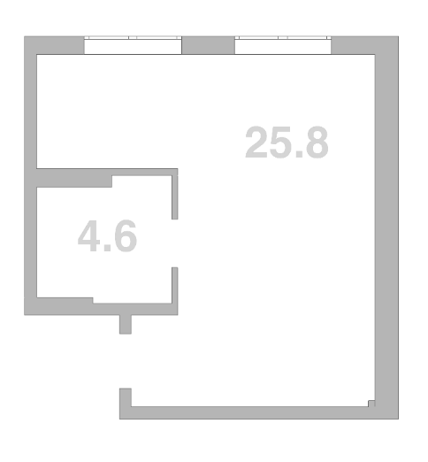 Объект, 30.4 м², 2/3 этаж, ЖК «Жемчужина Мысхако»