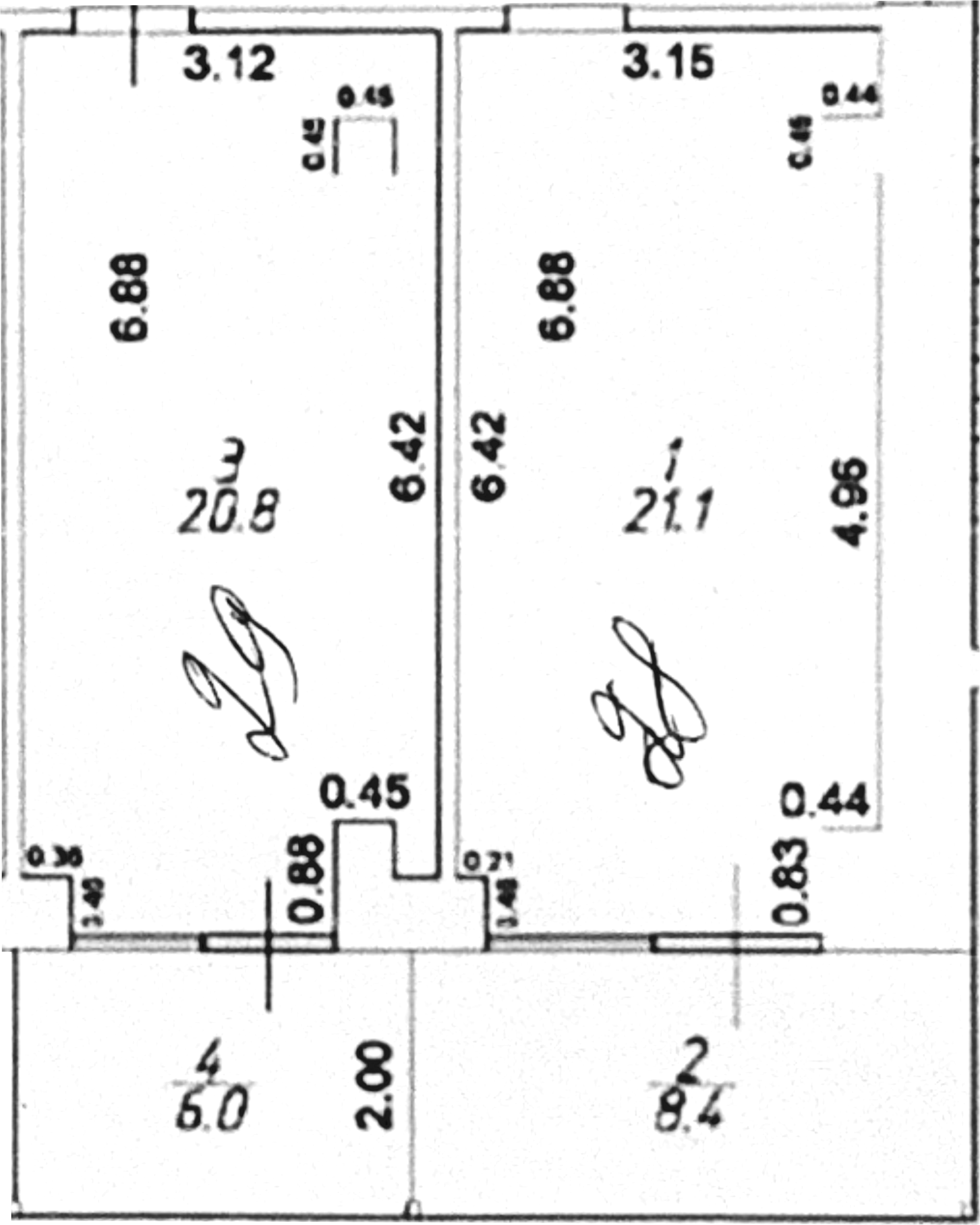 Объект, 41.9 м², 4/4 этаж, ЖК «White Village»