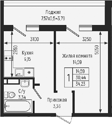 1-комн. Ботаника Хиллс