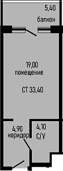Студия, 28 м², 5/8 этаж, ЖК «Курортный отель Алеан Селект Агой»