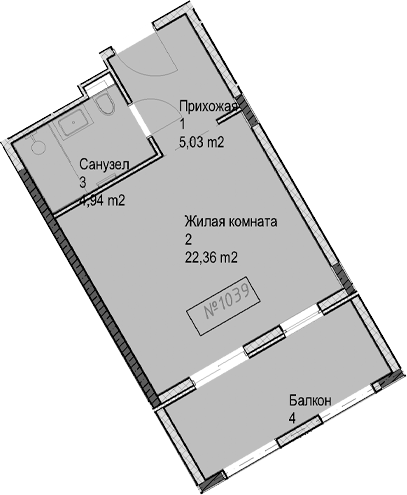 Продается 1-комн. квартира, 32.3 м²