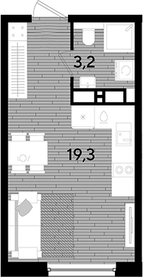 Продается 1-комн. квартира, 22.5 м²