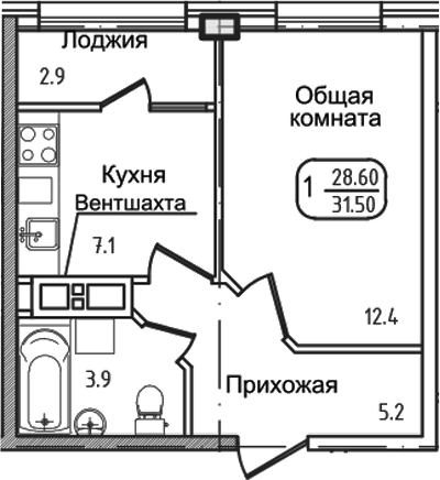 1-комн. Уют. Дарстрой