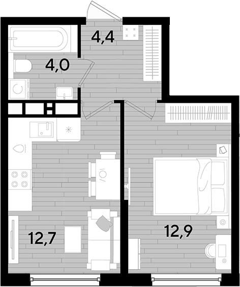 Продается 1-комн. квартира, 34 м²