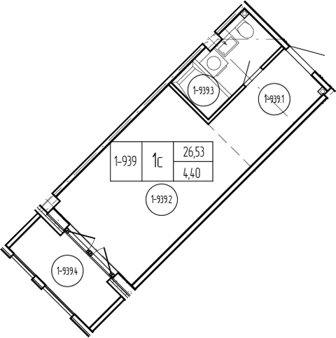 Продается 1-комн. квартира, 26.53 м²