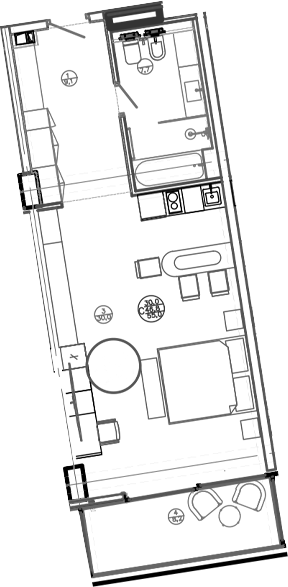 Студия, 46.8 м², 5/8 этаж, ЖК «Mandarin Garden Hotel»