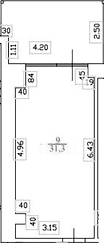 Студия, 31.3 м², 2/4 этаж, ЖК «White Village»