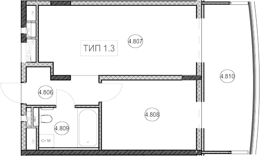 Студия, 24 м², 8/9 этаж, ЖК «ГК Сан Гарден Хотел&СПА»