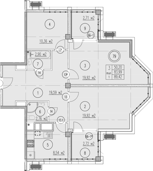 3-комн. Agoy Park Residence by Lavicon