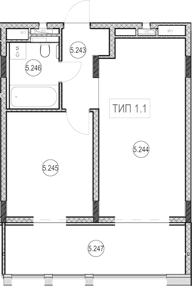 Продается 1-комн. квартира, 38.6 м²