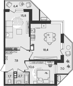 Продается 3-комн. квартира, 57 м²