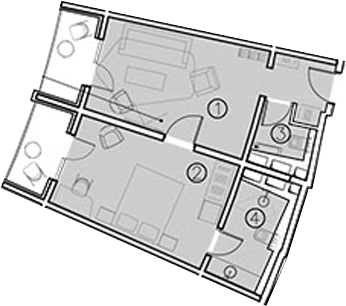 2-комн., 40.1 м², 10/11 этаж, ЖК «ГК Livingston Grand Resort&Spa»