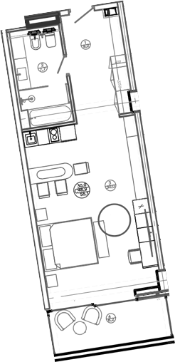 Студия, 46.9 м², 2/8 этаж, ЖК «Mandarin Garden Hotel»