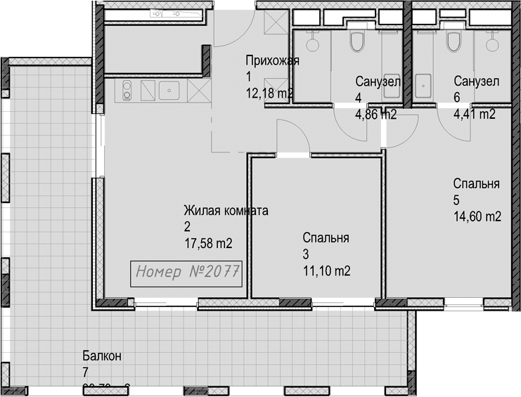 3-комн. Гостиничный комплекс Николай 1