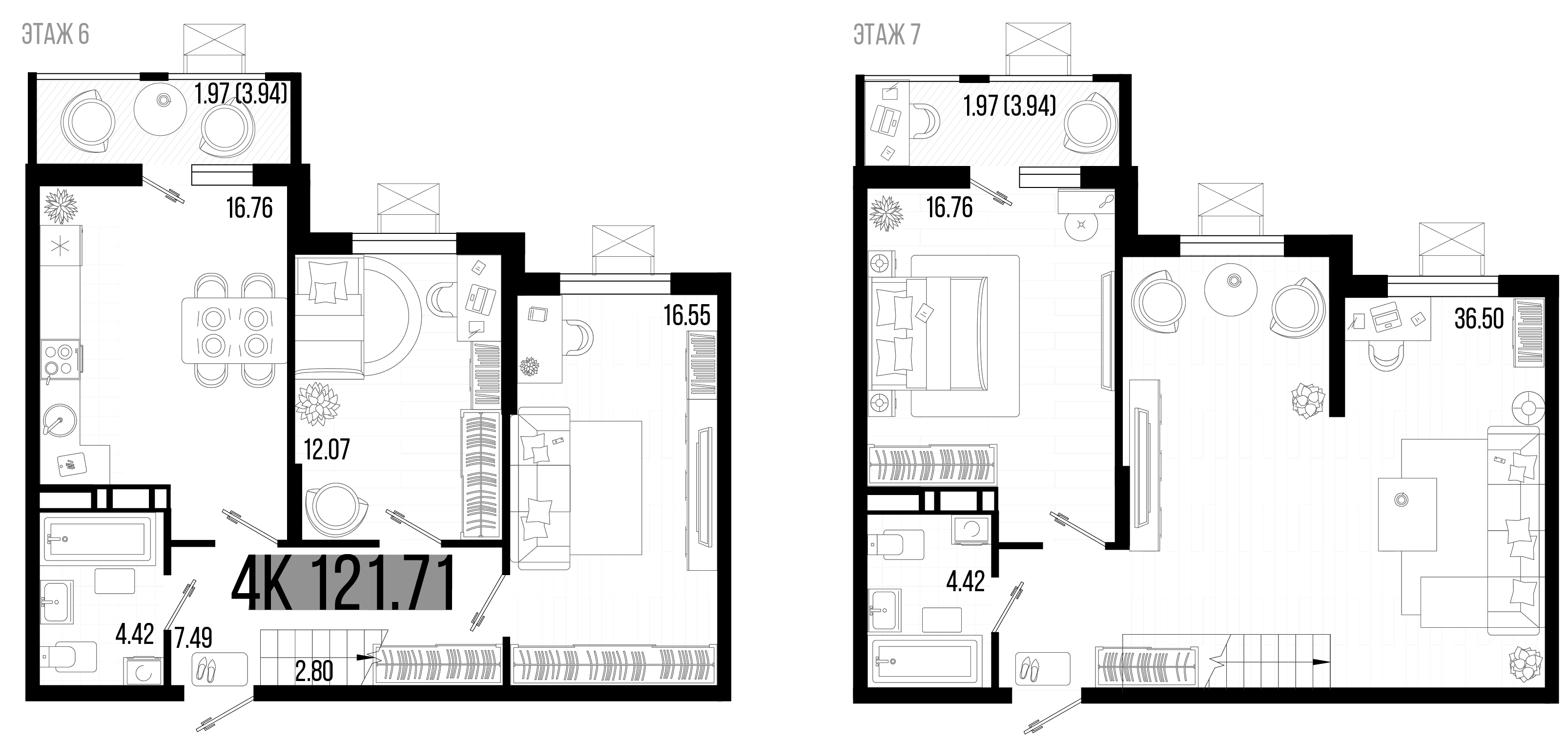4+ комнаты, 119.26 м², 6/8 этаж, ЖК «Цветной бульвар»