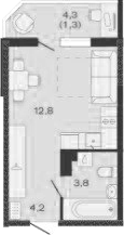 Продается 1-комн. квартира, 20.8 м²