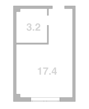 Объект, 20.6 м², 2/2 этаж, ЖК «Жемчужина Мысхако»