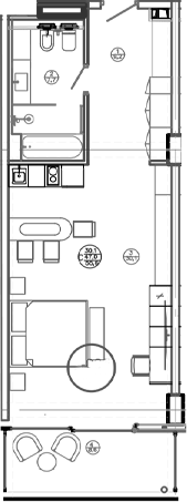 Студия, 47 м², 3/8 этаж, ЖК «Mandarin Garden Hotel»